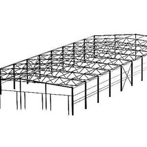 Быстровозводимый торговый павильон 24x80x6,5 м