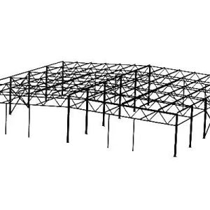 Быстровозводимый торговый павильон 28x28x5 м