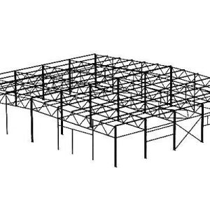 Быстровозводимый торговый павильон 40x40x6 м